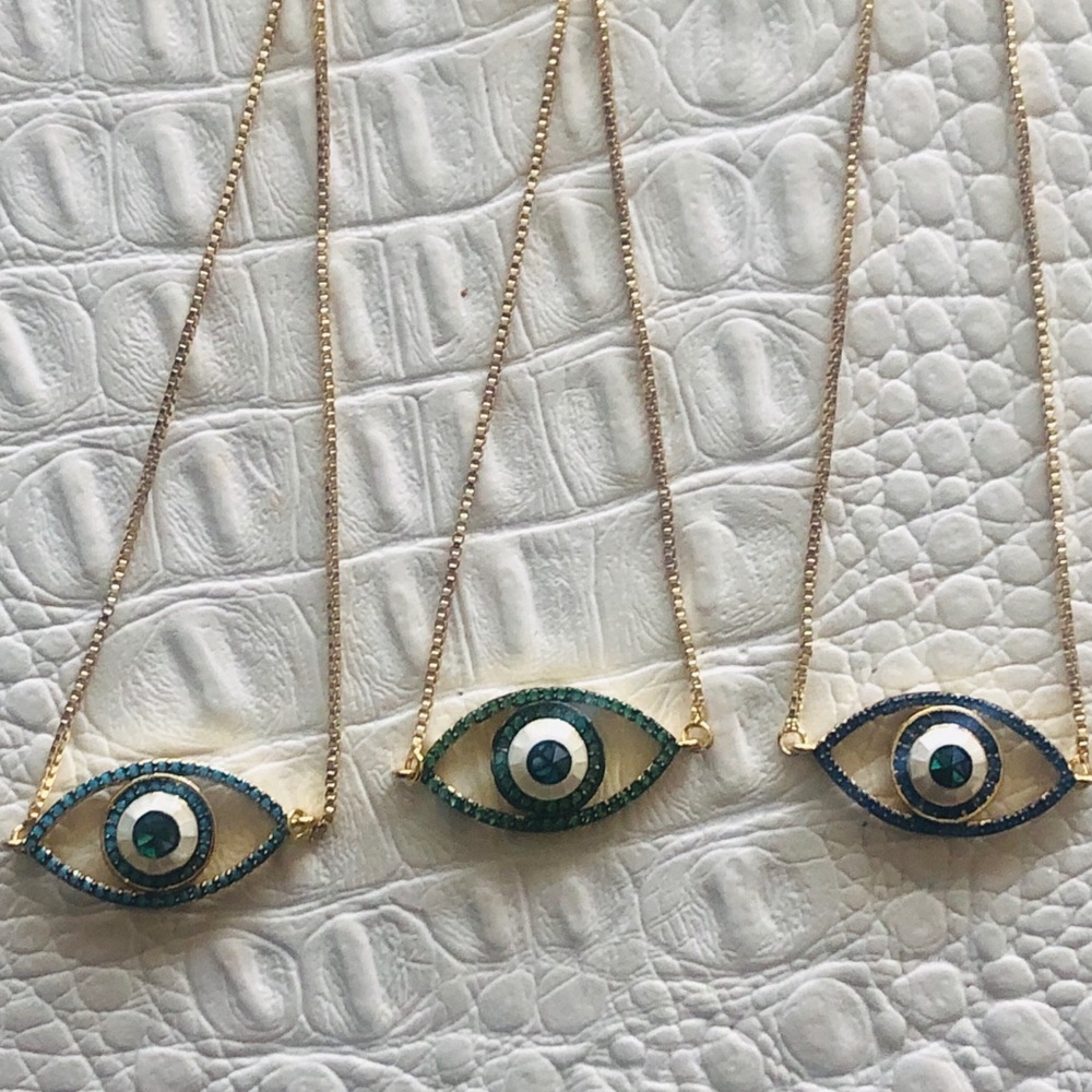 Crystal Evil Eye Adjustable Bracelet